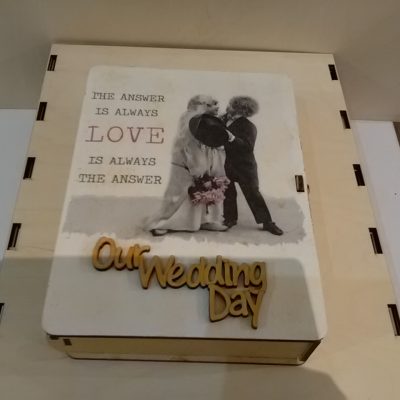 3.2 pude+éko -decorative decoupage wooden box - our wedding day